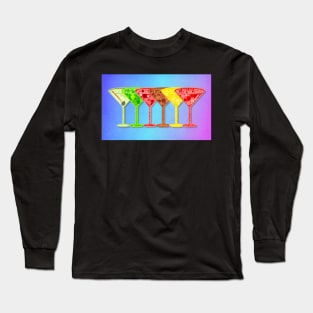 Martinis | Pop Art Long Sleeve T-Shirt